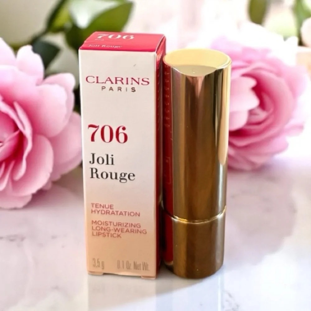 💎 Clarins Joli Rouge Velvet Lipstick 706 Fig Full-Size New In Box